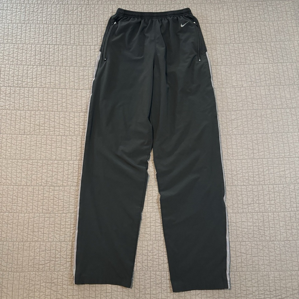 Y2K Nike Pants Men Small‎ Black Track Sweat Pants Lightweight Workout Gym Loose